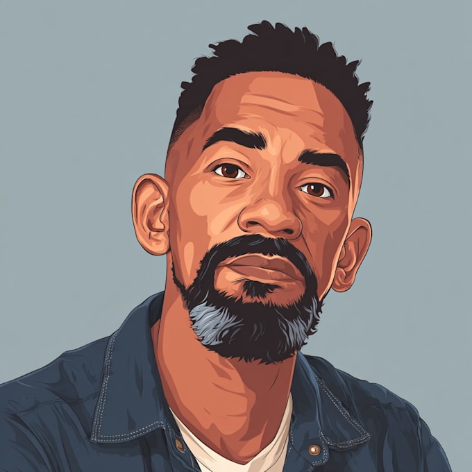 draw awesome gta style vector cartoon portrait from