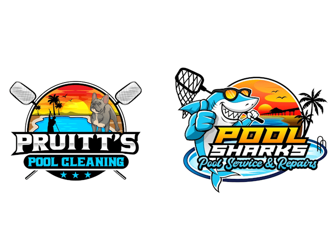 design a unique pool logo with free source file