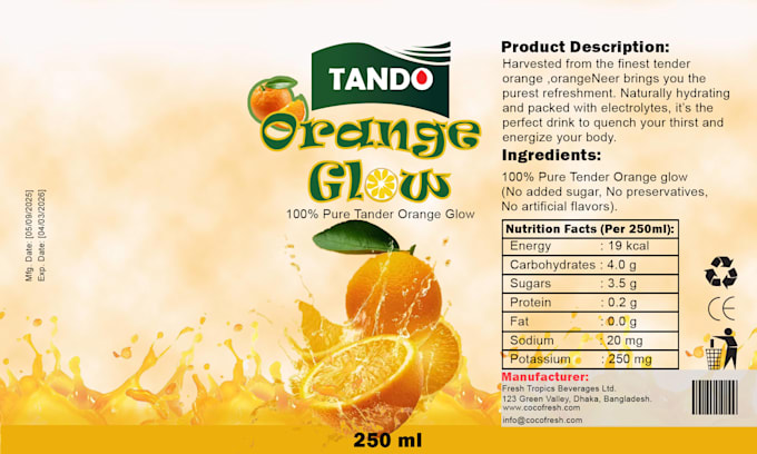 design modern can label and product packaging