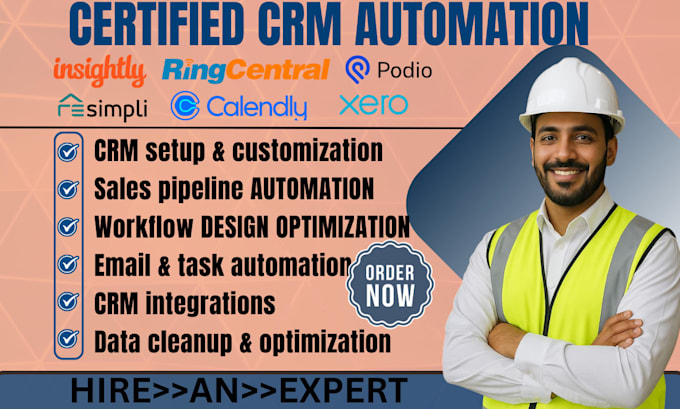 setup insightly resimpli calendly crm ringcentral automation xero podio workflow