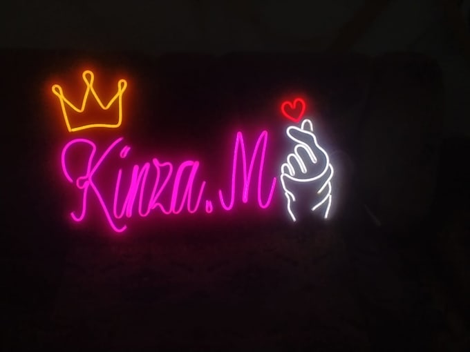 create custom neon sign, neon logo, and neon text