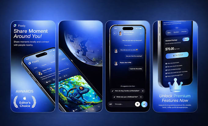 design awesome app screenshots for play store and app store