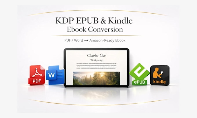 do ebook conversion from word doc, pdf into kdp epub kindle formats