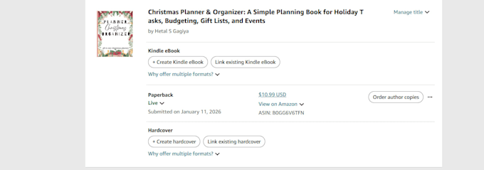 format and upload your book to amazon kdp