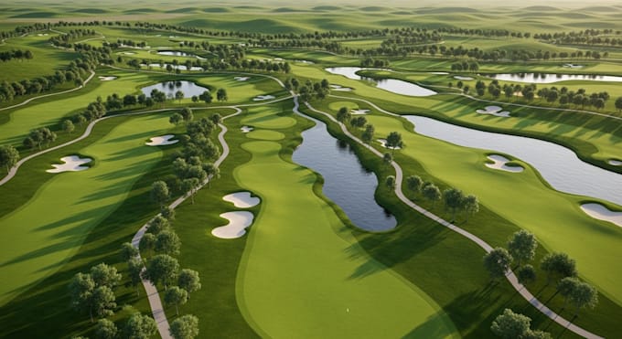 do 2d or 3d golf course and resort masterplan with your google earth map