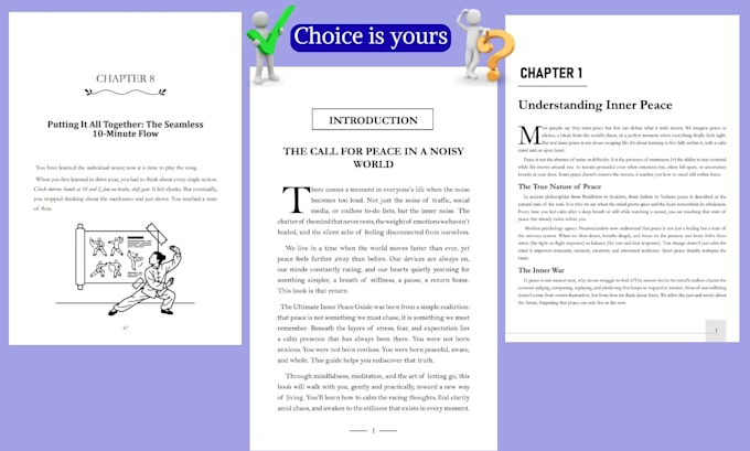 self help book formatting for amazon KDP