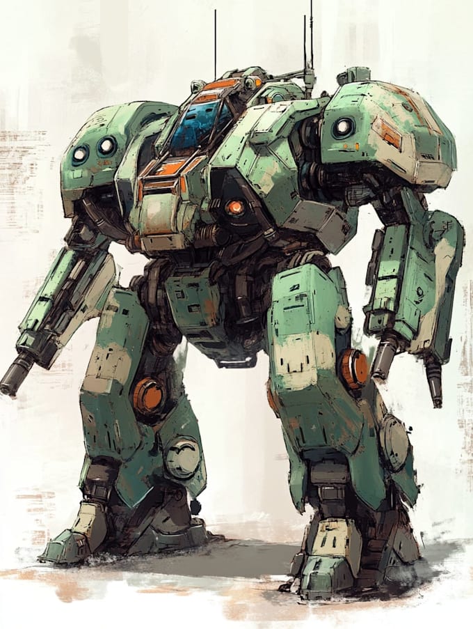 design you mecha, techwear, sci fi, logo