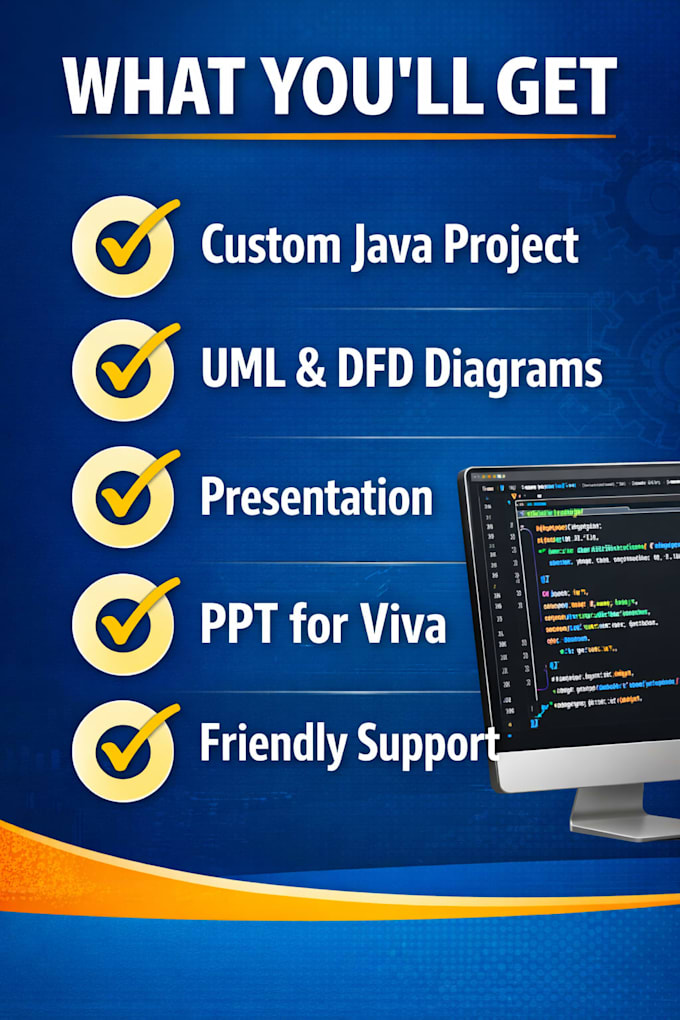 create java mini project with uml, dfd and PPT for college