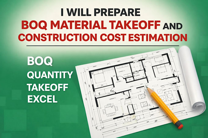 prepare boq material takeoff and construction cost estimation