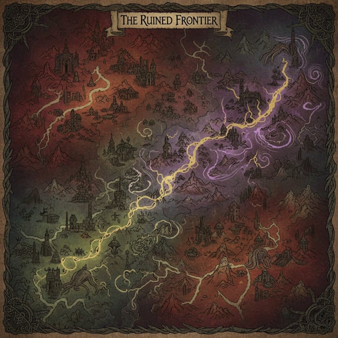 Draw a detailed hand drawn fantasy map for you by Lonenson | Fiverr