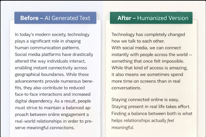 humanize your ai text or document