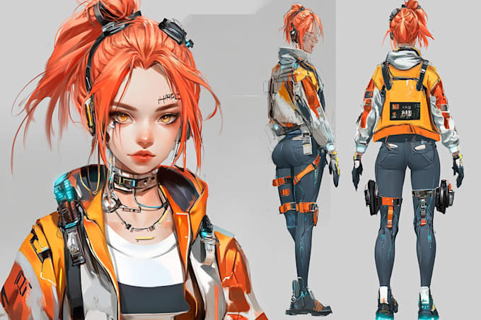 create cyberpunk character art