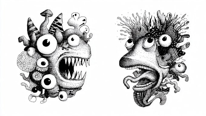 create clean and unique doodle art designs