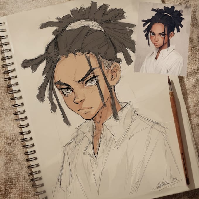 do a character in manga style