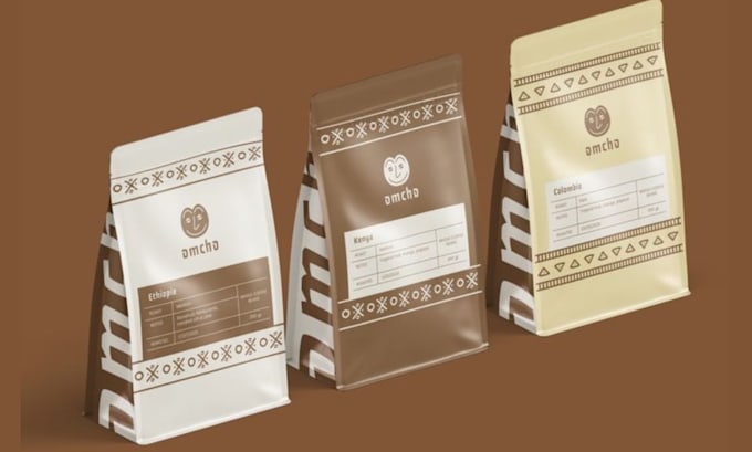 create pouch design, coffee bag food packaging, stand up pouch, packaging design