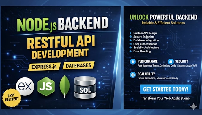 create fast node js or python rest API backend for dashboards, web, mobile apps