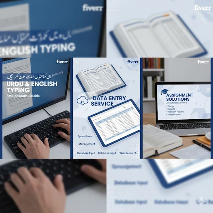 provide urdu  english typing data entry