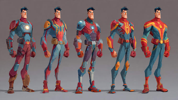 create scifi, fantasy, superhero character design