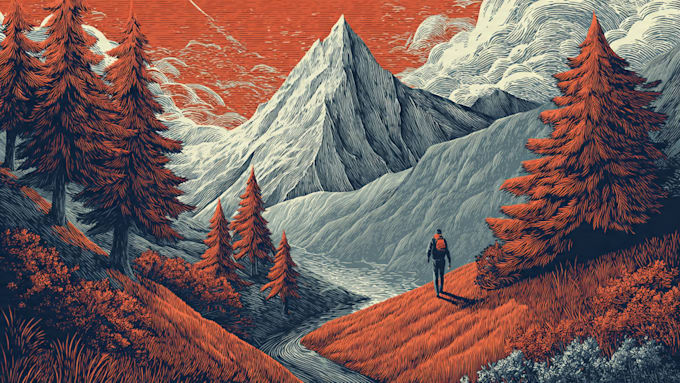 create a linocut illustration