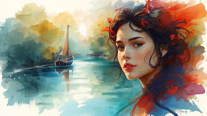 draw an unusual fantasy portrait for you