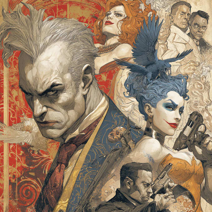 illustrate a superhero comic cover art