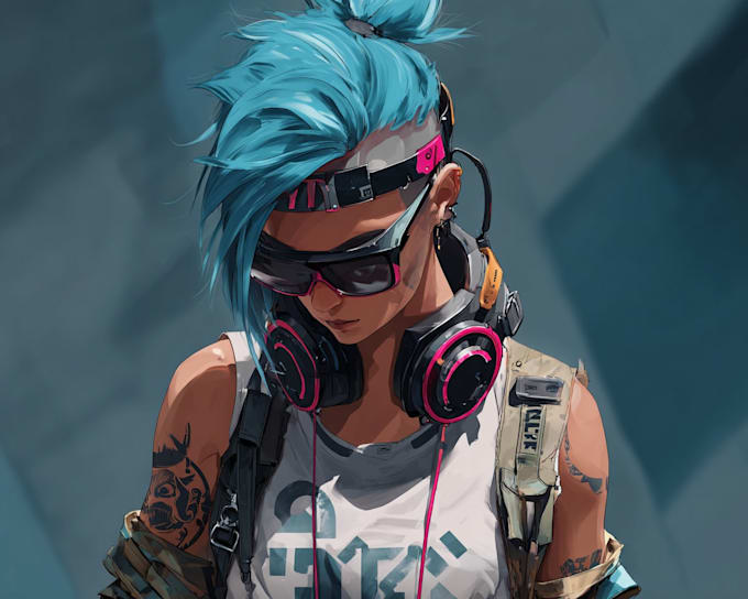 make cyberpunk character art