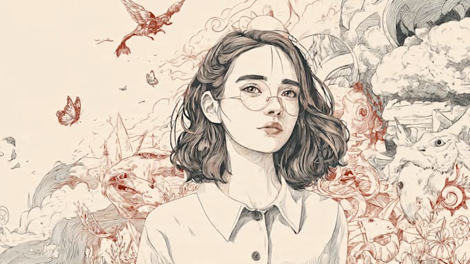 create unique hand drawn illustration