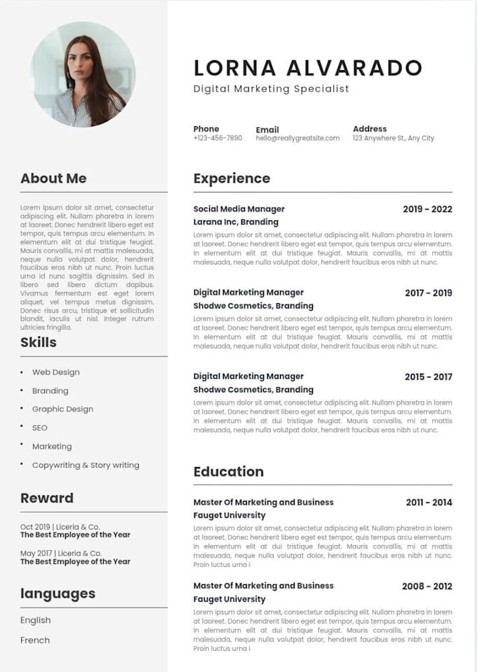 design professional ats friendly resume and CV