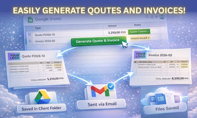 create automated quotes and invoices in google sheets