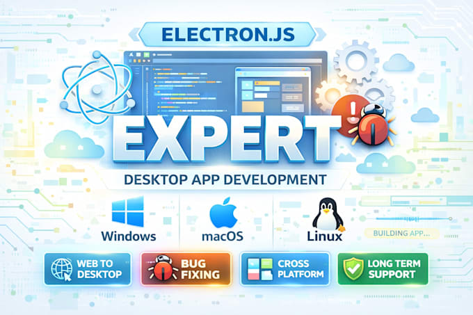 build desktop apps with electron js for windows mac or linux