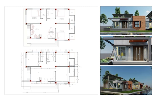 draw architecture and house floor plan