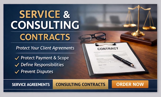 service agreement, consulting contract draft to protect client deals