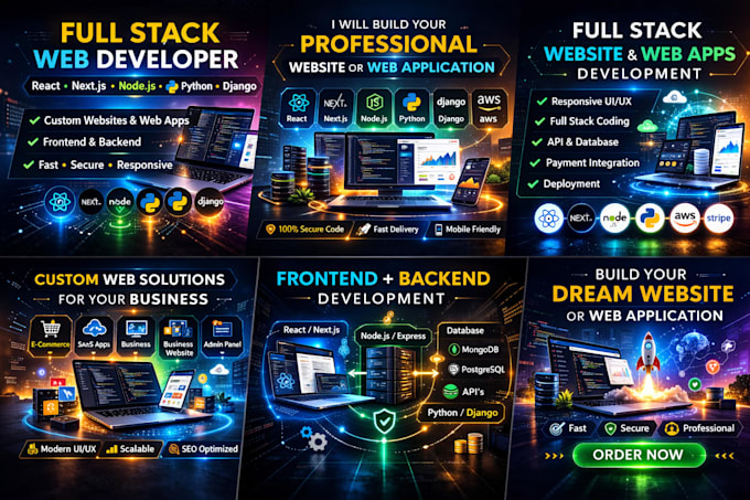 develop business reactjs, nextjs, nodejs, express and python web application