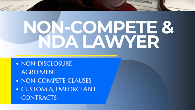 write your non disclosure agreement nda and non compete