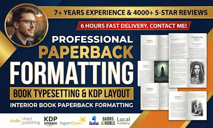paperback formatting book typesetting KDP layout, interior book kdp formatting