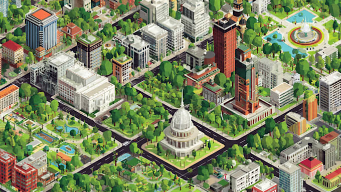 do high quality vector map and isometric maps illustrations