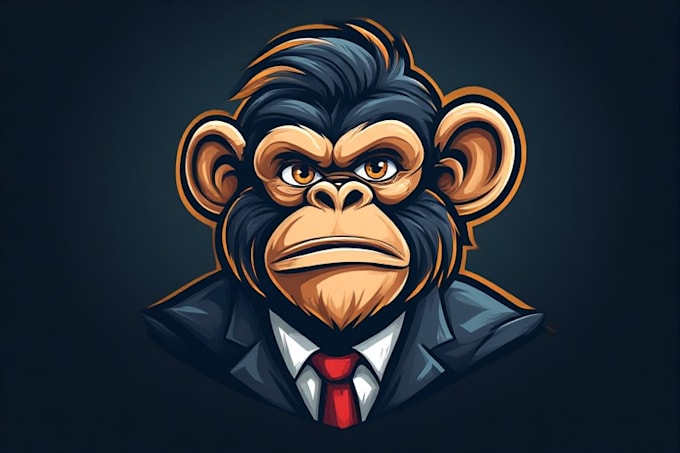 design professional cartoon and mascot monkey logo design