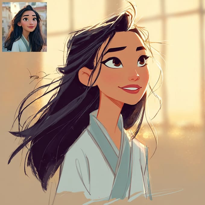 make a stunning disney style portraits