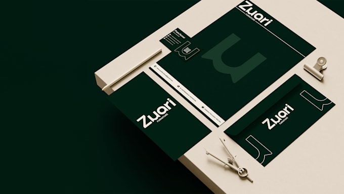 create modern business card, letterhead and envelope design