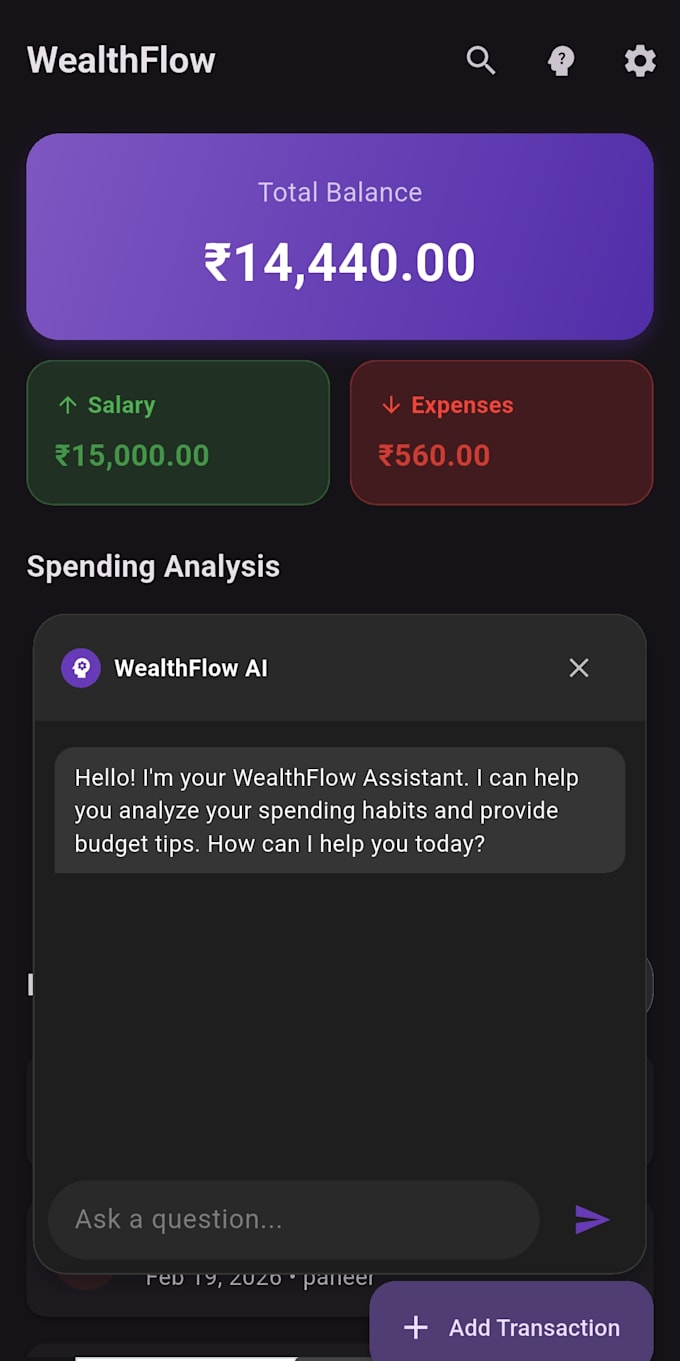 do build to expence tracker app with vibe coding