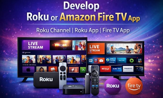 develop roku channel, roku app, or amazon fire TV app