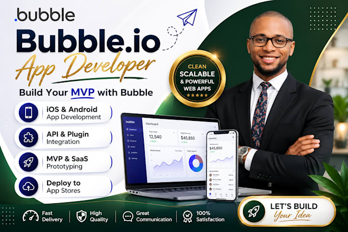 build bubble io app developer for bubble website saas mvp and API integration
