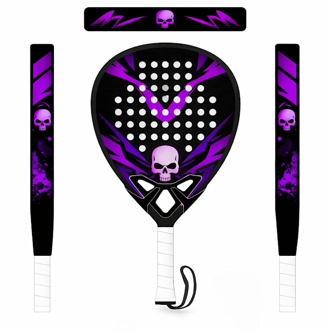 make professionally design of padel racket and pick ball