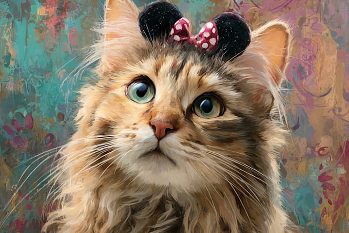 create custom disney inspired pet artwork