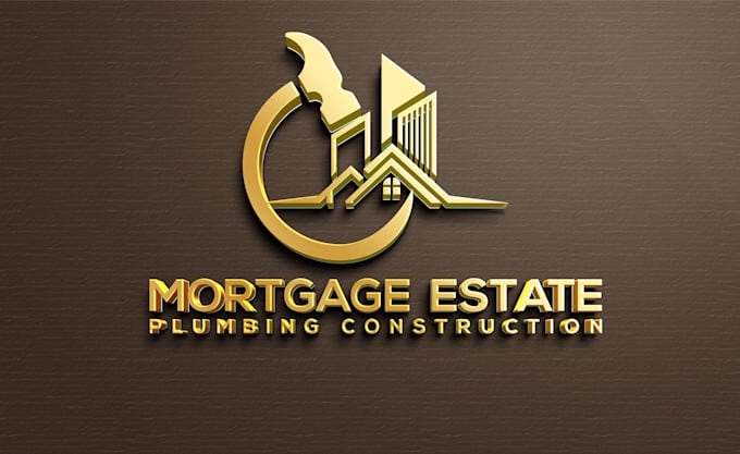 create a modern real estate, mortgage and construction logo