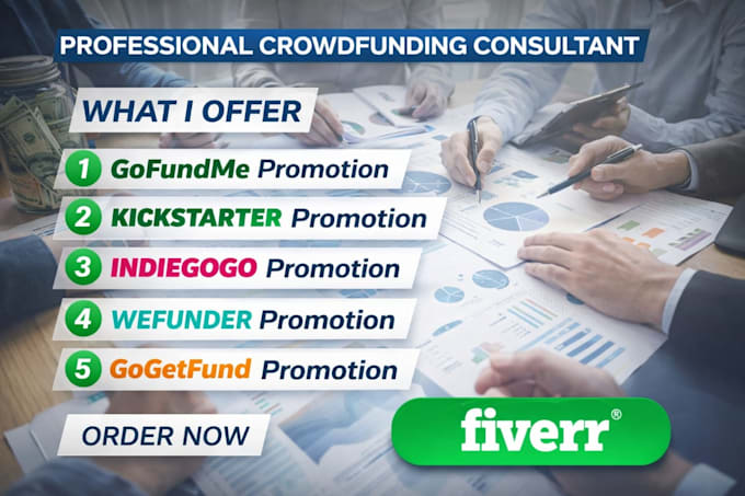 create crowdfunding gofundme promotion indiegogo kickstarter