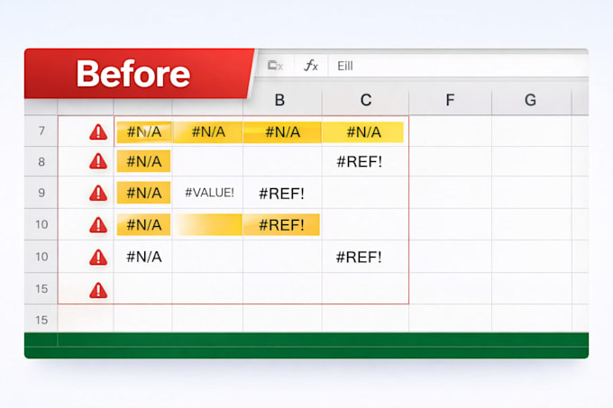 fix excel vlookup, xlookup, if formula errors fast