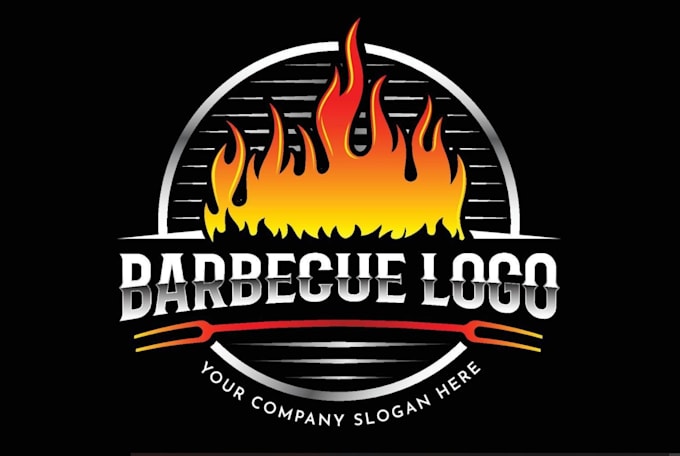 design a professional modern BBQ logo