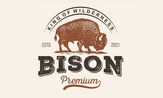 design professional bison logo