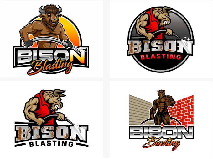 design professional bison logo